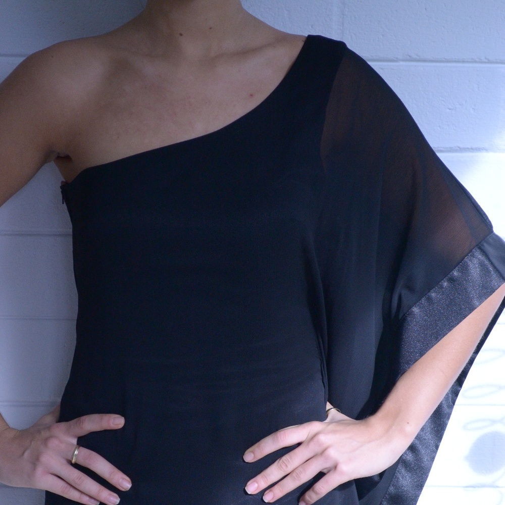 Off the shoulder little black dress